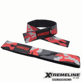 Grizzly Red/Black Camo Weight Lifting Wrist Straps