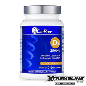 CanPrev Vitamin D3 2500IU, 240 Softgels